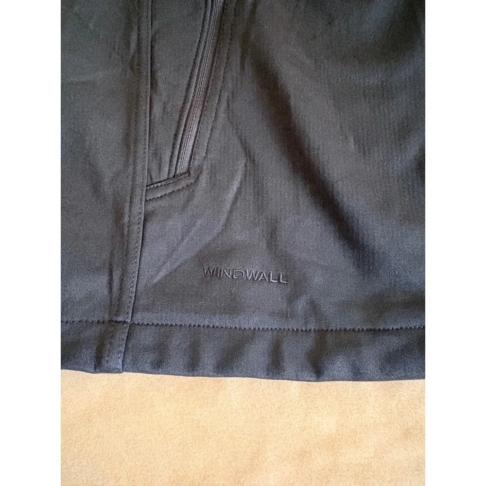 The North Face Mens WindWall Softshell Vest Black Genie Logo Size Medium